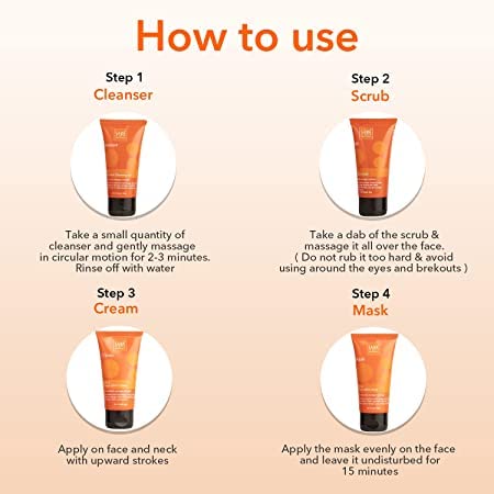 Sara  4-Step Orange Facial Kit With Radiance D-TAN® Face Wash | 300g